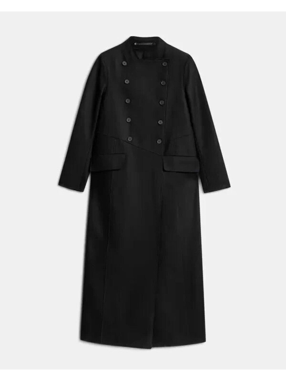 NEW, Allsaints Blaize Long Line Slim Fit Coat in Black Sz 4 #W196